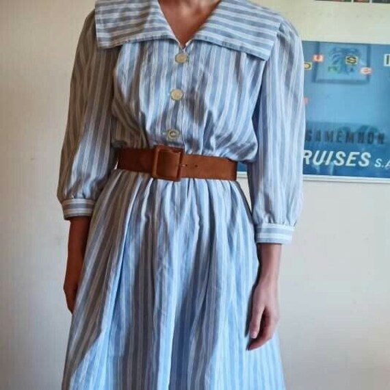 Vintage puritan collar sailor dress | prairie squ… - image 5