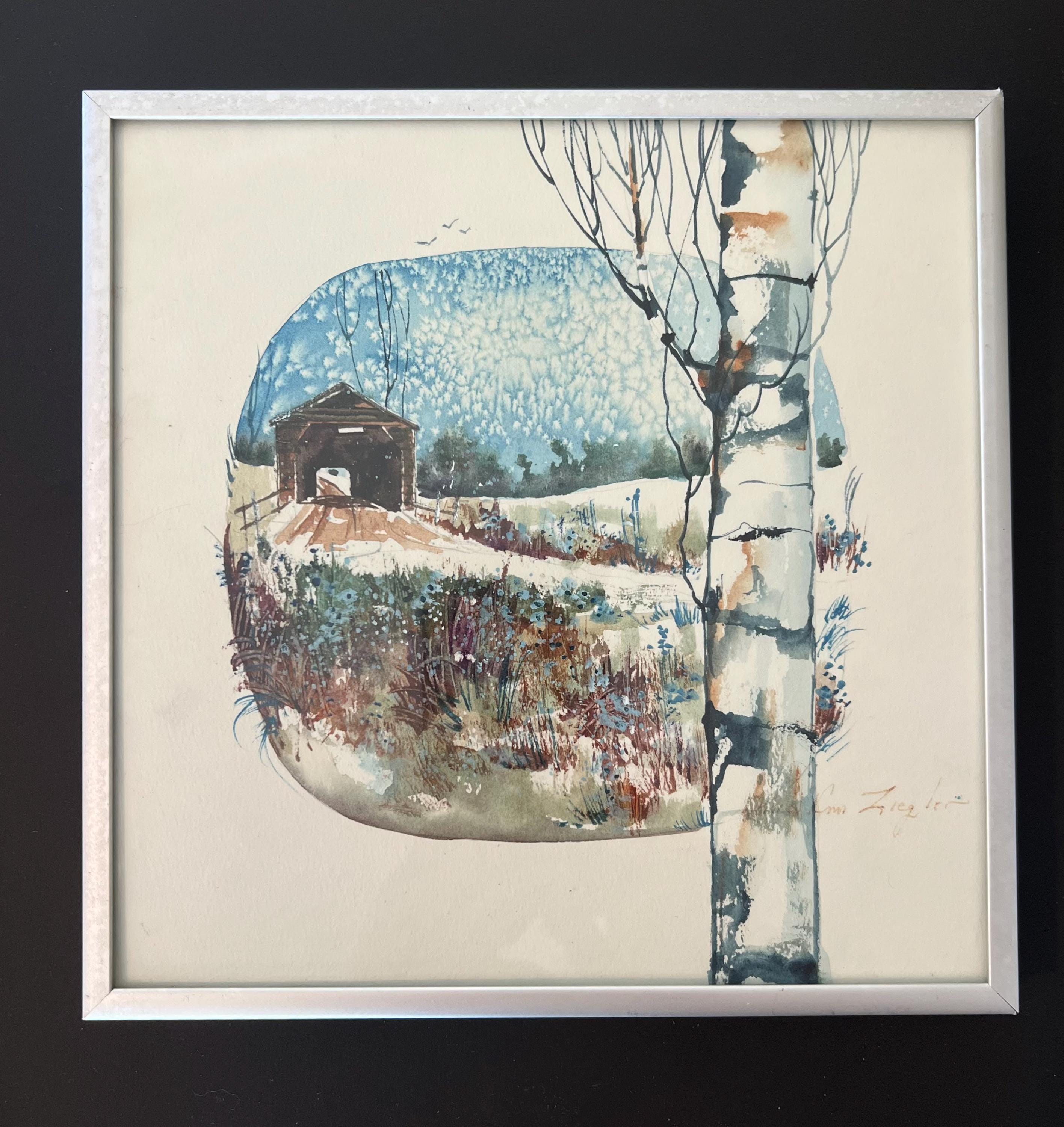 1984 Watercolor by Dolores Ann Ziegler, Certificate of