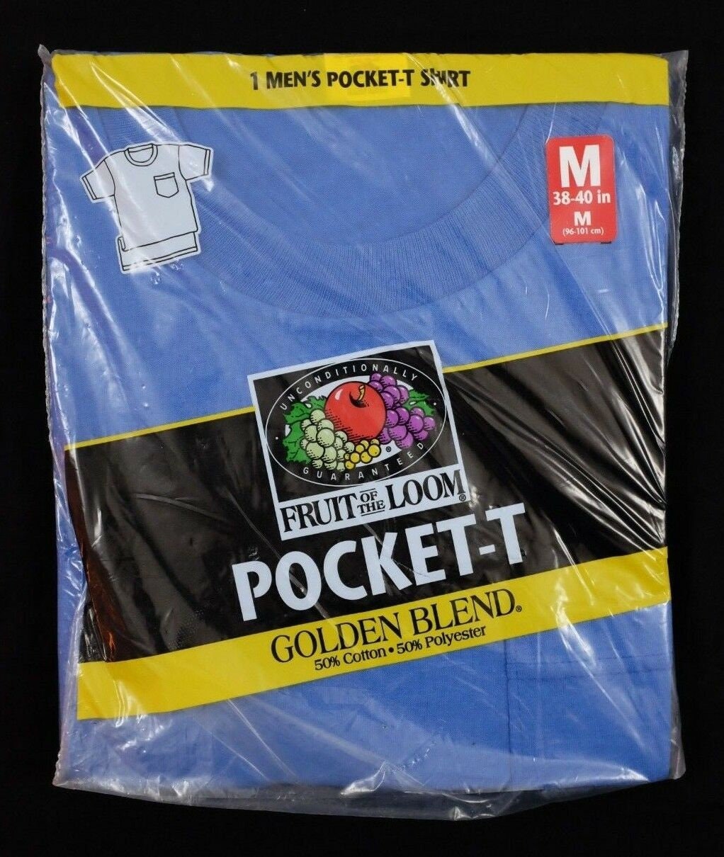 Vtg 1990s Fruit of the Loom Pocket-t T 