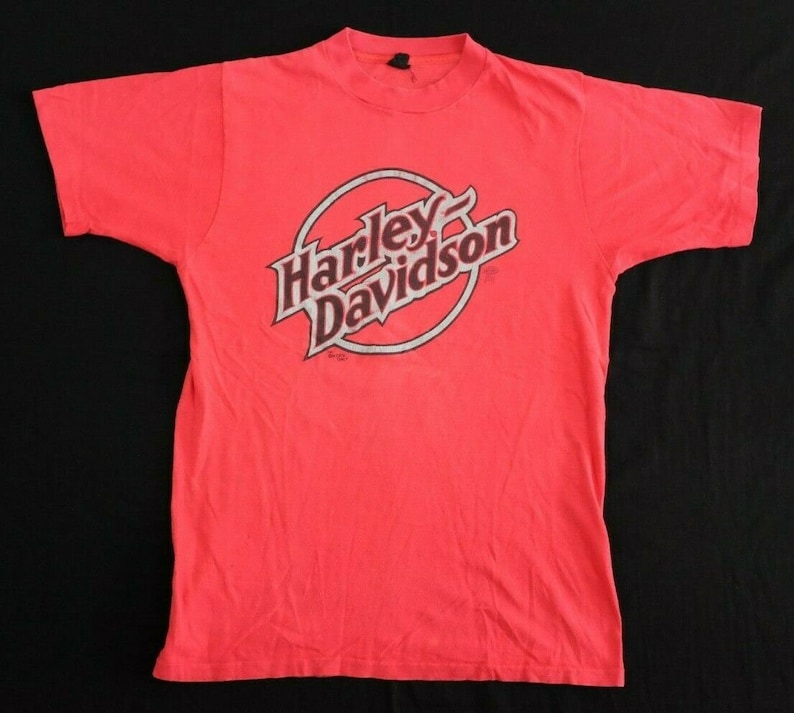 Vtg 1980s harley davidson t-shirt m burien seattle wa bikers only motorcycles