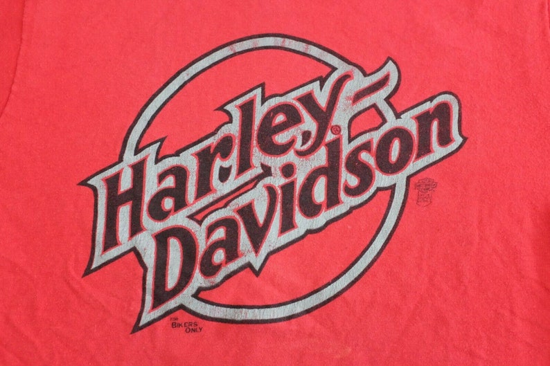 Vtg 1980s harley davidson t-shirt m burien seattle wa bikers only motorcycles