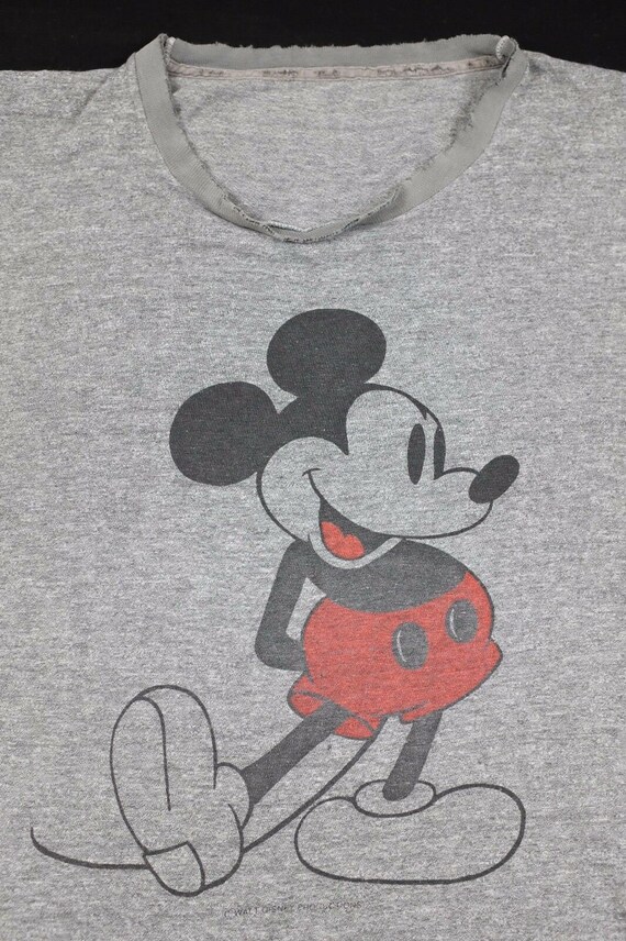 Vtg 1980s mickey mouse ringer t-shirt m walt disn… - image 2