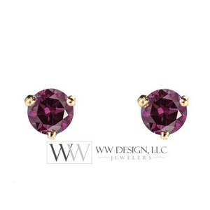 Purple diamond stud earrings deals