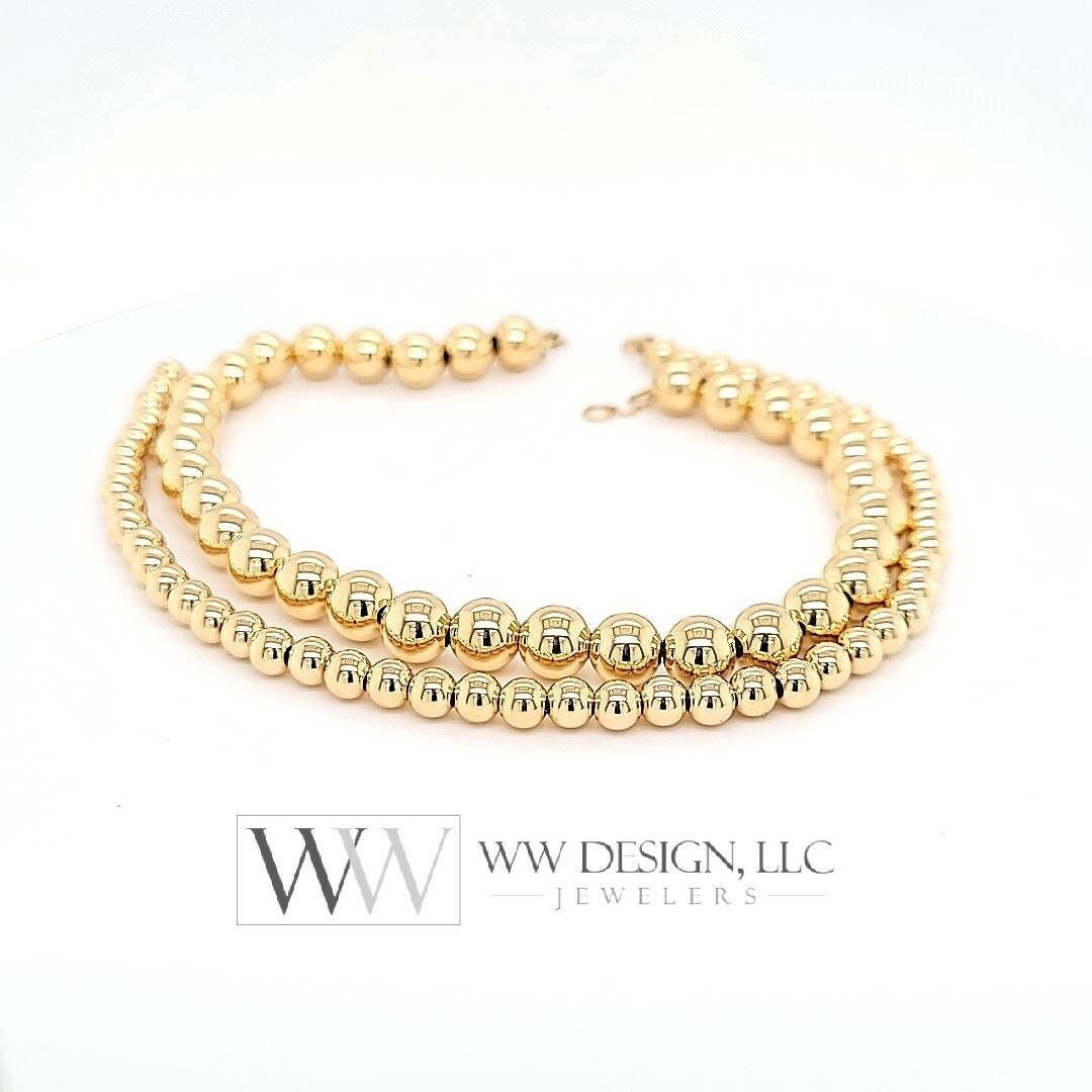 GFB | 4mm 6.25 14k Yellow Gold Filled Bead Bracelet