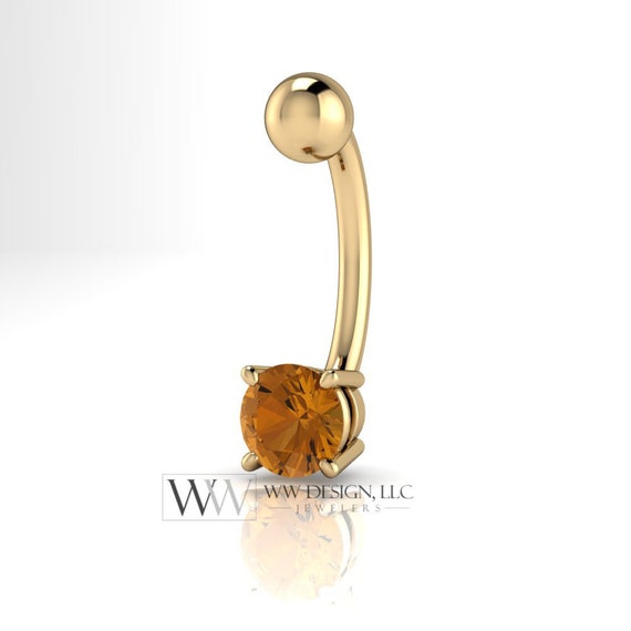 Citrine belly button ring discount