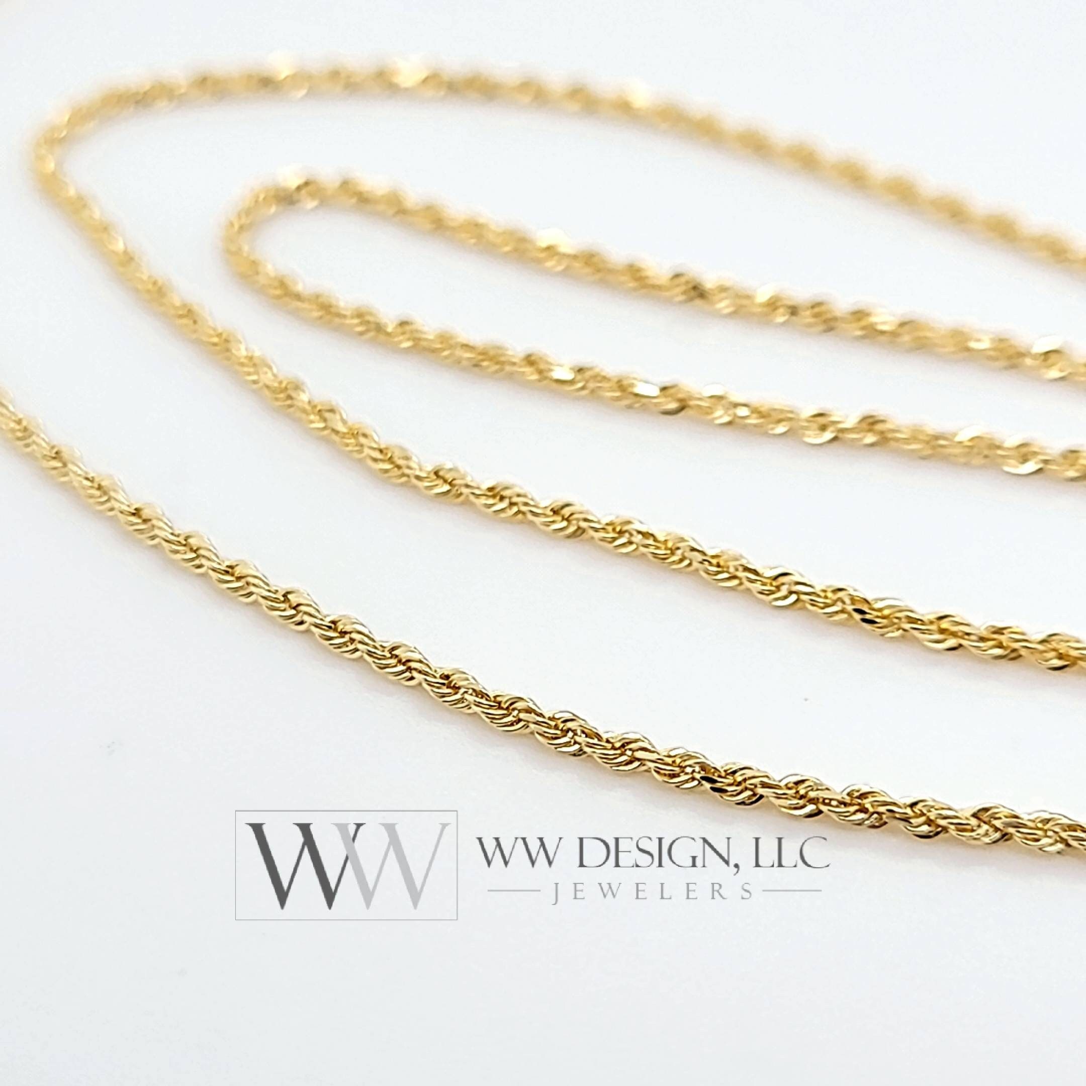 10k 1.8mm Diamond-Cut Extra-Lite Rope Chain 10k 1.8mm Diamond-Cut Extra-Lite Rope Chain