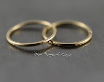 PAIR of Tiny Earring Hoops VARIETY Cartilage 22 gauge - 14k GOLD or Sterling Silver-Small Earring Lip Septum Eyebrow Helix Tragus Nose Ring