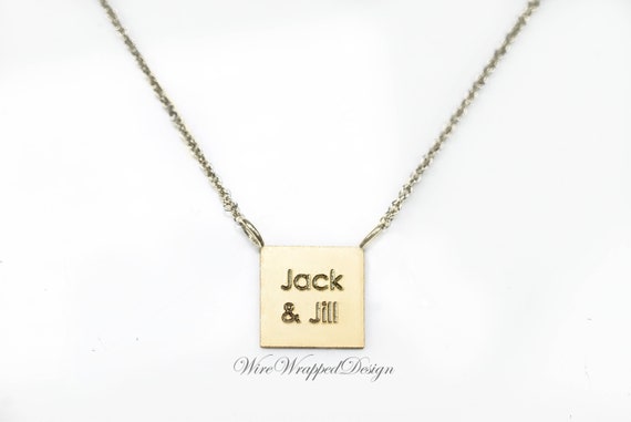 Buy Couple Name Necklace Personalized Custom 14k Gold or Silver