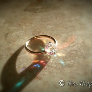 Captive Bead Ring made with Swarovski Crystal - VARIETY 16 gauge 14k Gold, Silver, Platinum - Hoop Belly Navel Septum Nipple Tragus