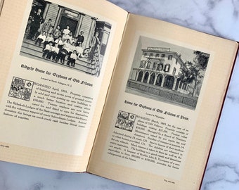 Album of Odd Fellows Homes, Early 1900's Odd Fellowship Book with Antique Photographs, Vintage Oddfellows Collectibles, IOOF