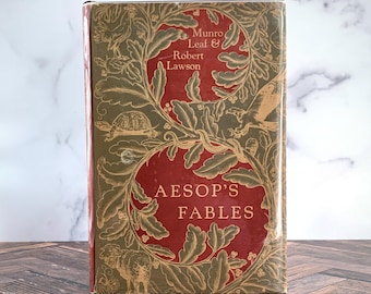 Aesop's Fables by Munro Leaf Illustrated by Robert Lawson: Heritage Press Vintage Hardcover Book