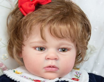 CUSTOM ORDER Reborn Doll Baby Girl Maya by Reva Schick 22" Human hair Glass Eyes Layaway available!