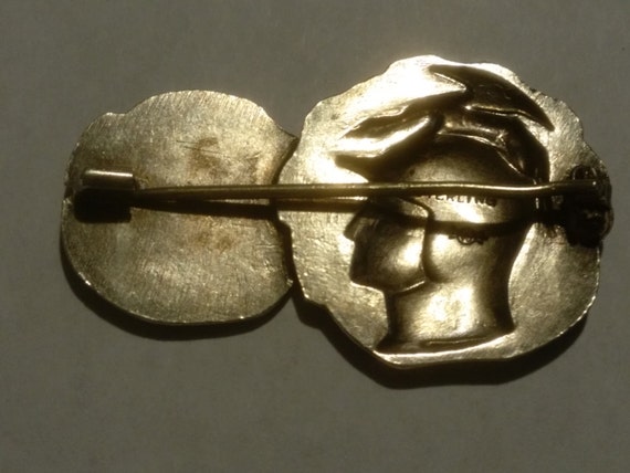 Frank M Whiting Sterling Brooch Antique Greek Gods - image 2