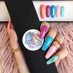 NAILED IT! Hand Painted False Nails - Colourful Shattered Glass