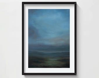 Abstract Landscape Wall Art Series, Storm Cloud Art Print, Modern Mountain View, Nature Inspired, Sky Wall Decor, Cloud Painting, Cloudscape