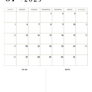 Monthly Calendar, monthly planner, printable, digital, download, digital file, print as needed, organization, pdf, year planner, 2025