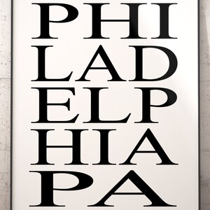 Philadelphia Subway Style Print, Philadelphia Typography Art Print, Philadelphia Poster Print, Philadelphia Bus Scroll Print