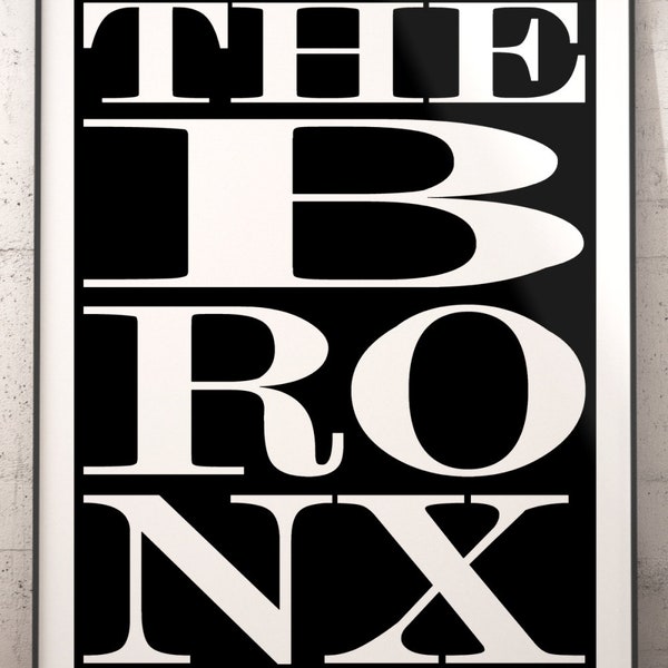 Bronx Subway Sign Print, Bronx Typography Art Print, Bronx Poster Print, Bronx Wall Decor, Bronx Bus Scroll Poster