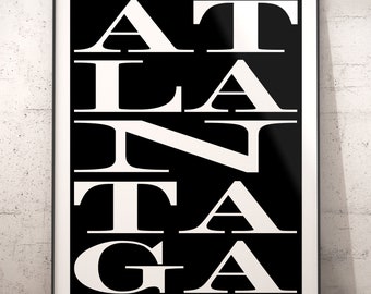 Atlanta Subway Sign Typography Art Print