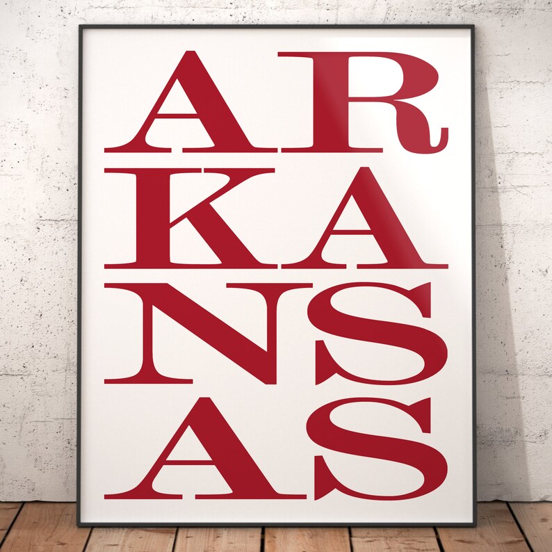 Arkansas Subway Sign Typography Art Print - Etsy