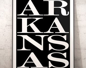 Arkansas Subway Sign Typography Art Print