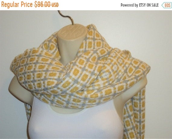 Vintage Yellow Multi Scarf/Wrap - Beautiful - image 1