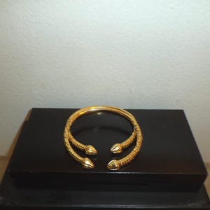 Gold Bangle 18K Gold Gilded Yellow Gold Bangles West Indian Bangle Bracelet Caribbean Bangle Cocoa Pod Bangle Bracelets Adjustable Bangles