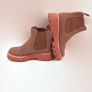 Vtg Suede Ankle Boots, Sz.6