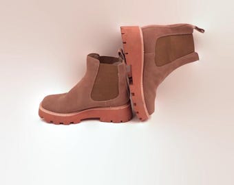 Botines de ante vintage, talla 6