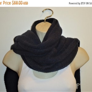 Vintage Navy Blue Scarf – Wool Scarf – Large