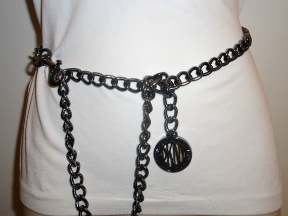 DKNY Vintage Chain Link Belt, Sz. S/M - image 2