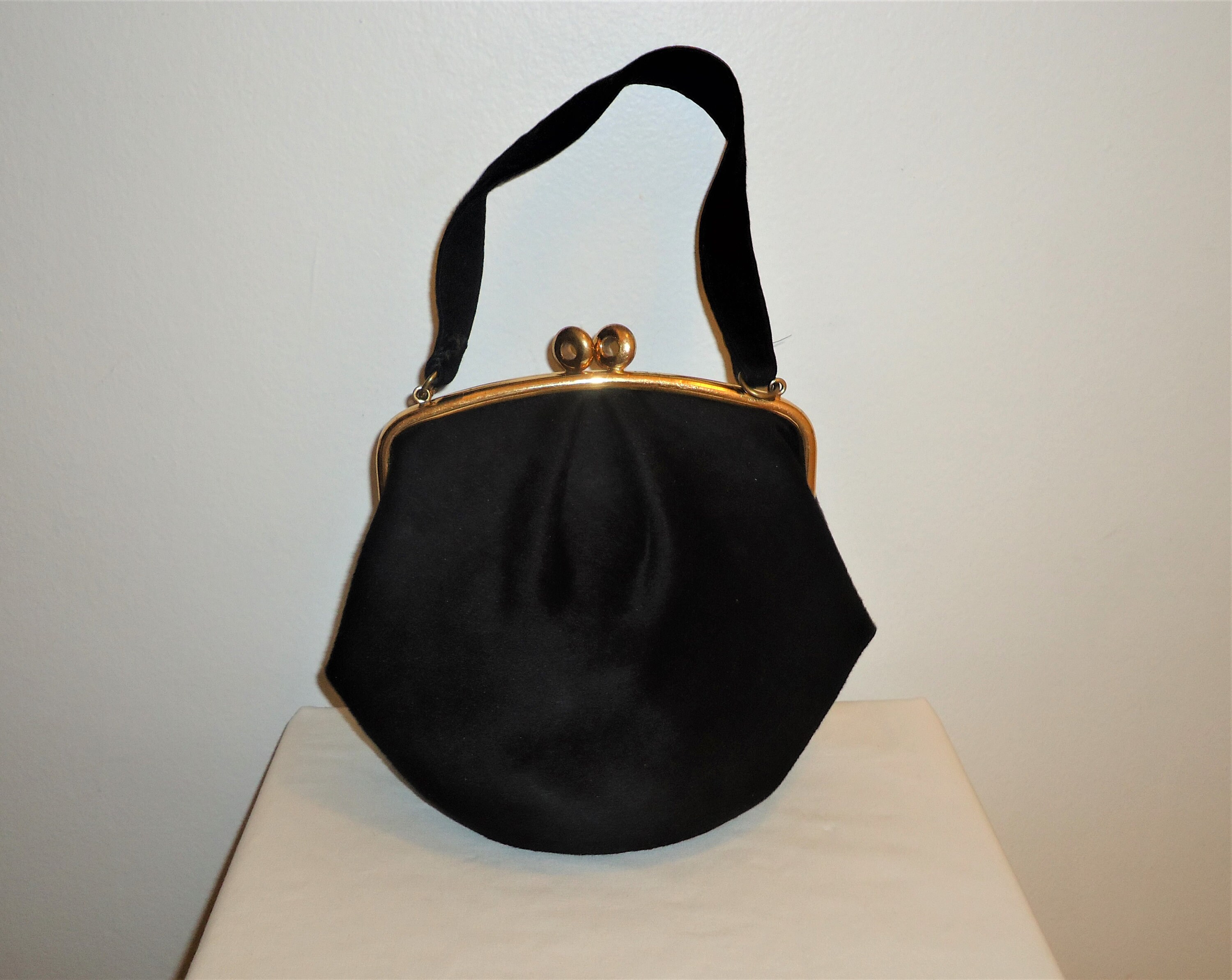 Vintage Bienen Davis Black Fur Frame Purse/Handbag Beautiful | Etsy