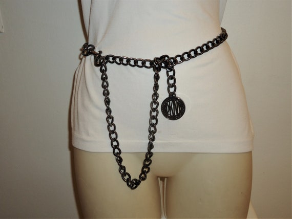 DKNY Vintage Chain Link Belt, Sz. S/M - image 4