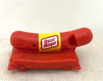 1980/'s Oscar Mayer /"Wiener-mobile/" Whistle Vintage Red plastic w// Yellow Band
