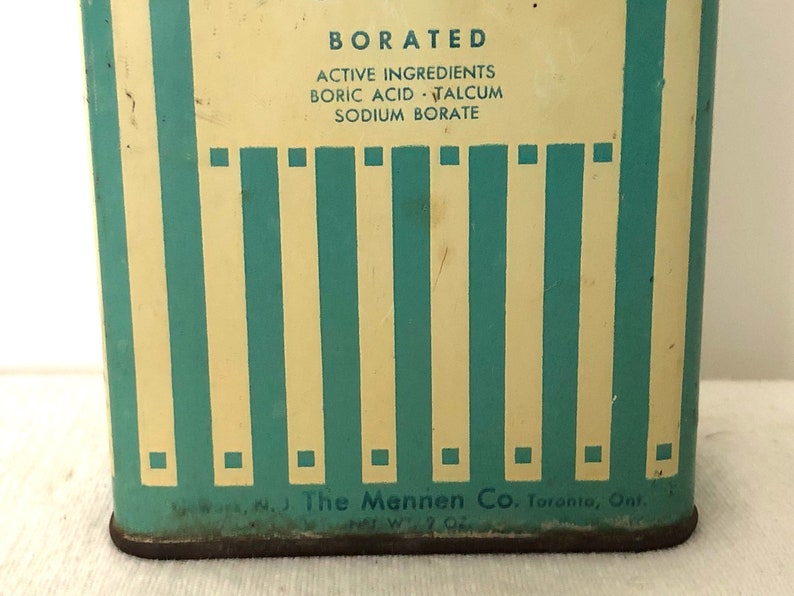 Mennen Baby Powder Metal Tin Vintage Art Deco Mennen Large Etsy