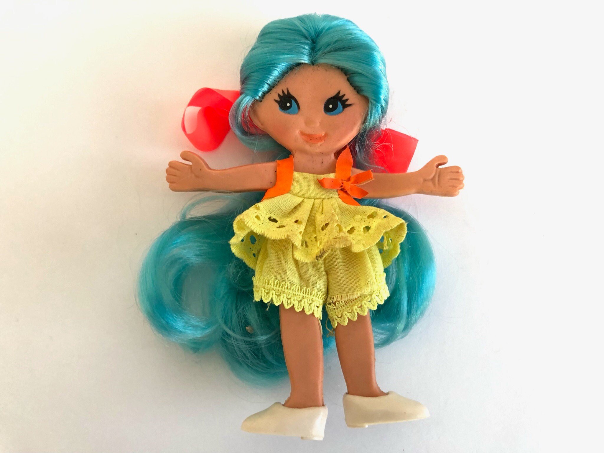 Ideal Flatsy Blue Hair Vintage 1969 Ideal Flatsy Doll Etsy India
