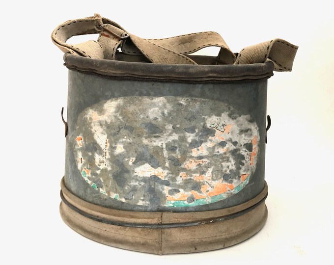 Apple Picking Bag Vintage Wells & Wade Galvanized Metal Fruit Picking