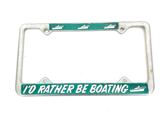 I/'D RATHER BE SOAP MAKING Metal License Plate Frame Tag Holder