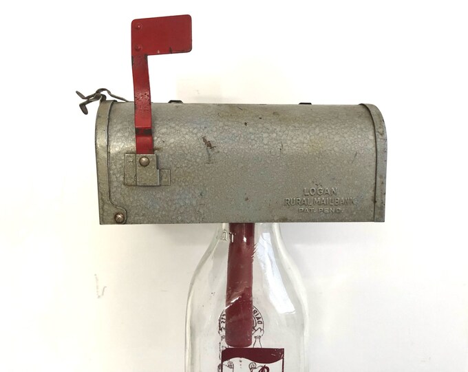 Logan Rural Mailbank Vintage Toy Metal Mailbox Bank Rural Mailbox Coin
