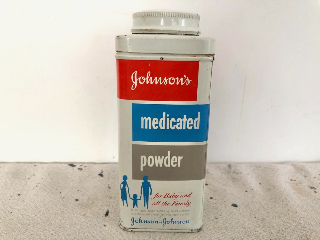 Johnson's Medicated Powder Tin Vintage Large 9 OZ Size Etsy