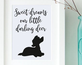 Süße Träume Liebling Reh - Printable