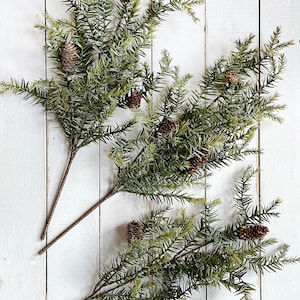 Christmas Tree Branch, Fraser Fir Pine Spray, Artificial Winter ...