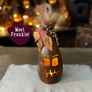 Decoración espeluznante de Halloween, calabaza de otoño, decoración de calabaza, decoración de velas de Halloween