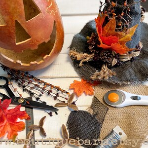 Carved pumpkin gourd for fall decorating