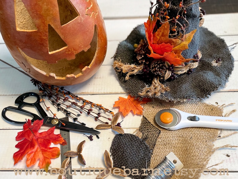 Carved pumpkin gourd for fall decorating