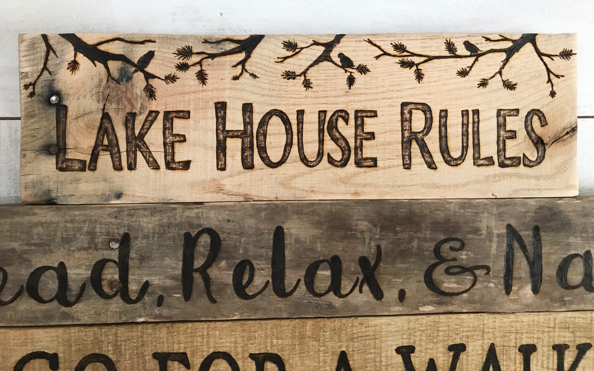 Lake House Rules Wall Decor Statement Wall Decor Wood Lake Etsy Canada
