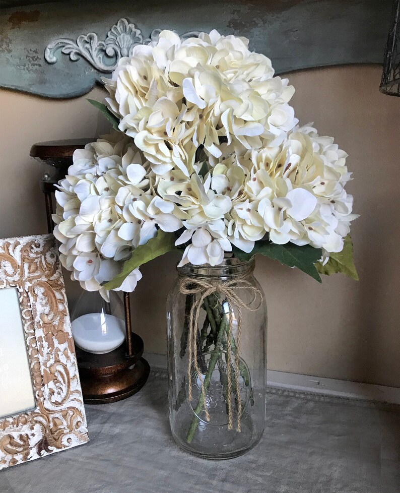 Artificial Hydrangea Stems Table Centerpiece Flowers For Etsy
