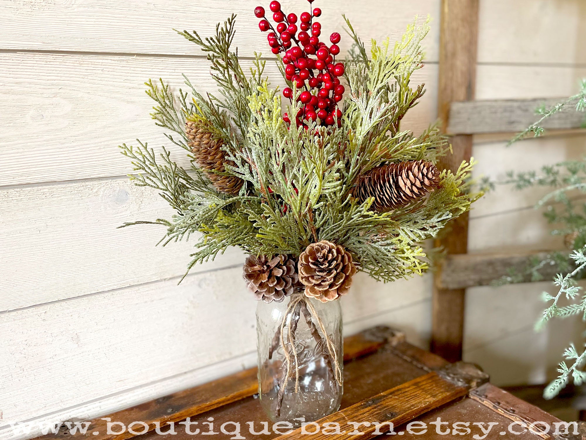 Fraser Fir Pine Spray Christmas Greenery Vase Filler Flower Etsy