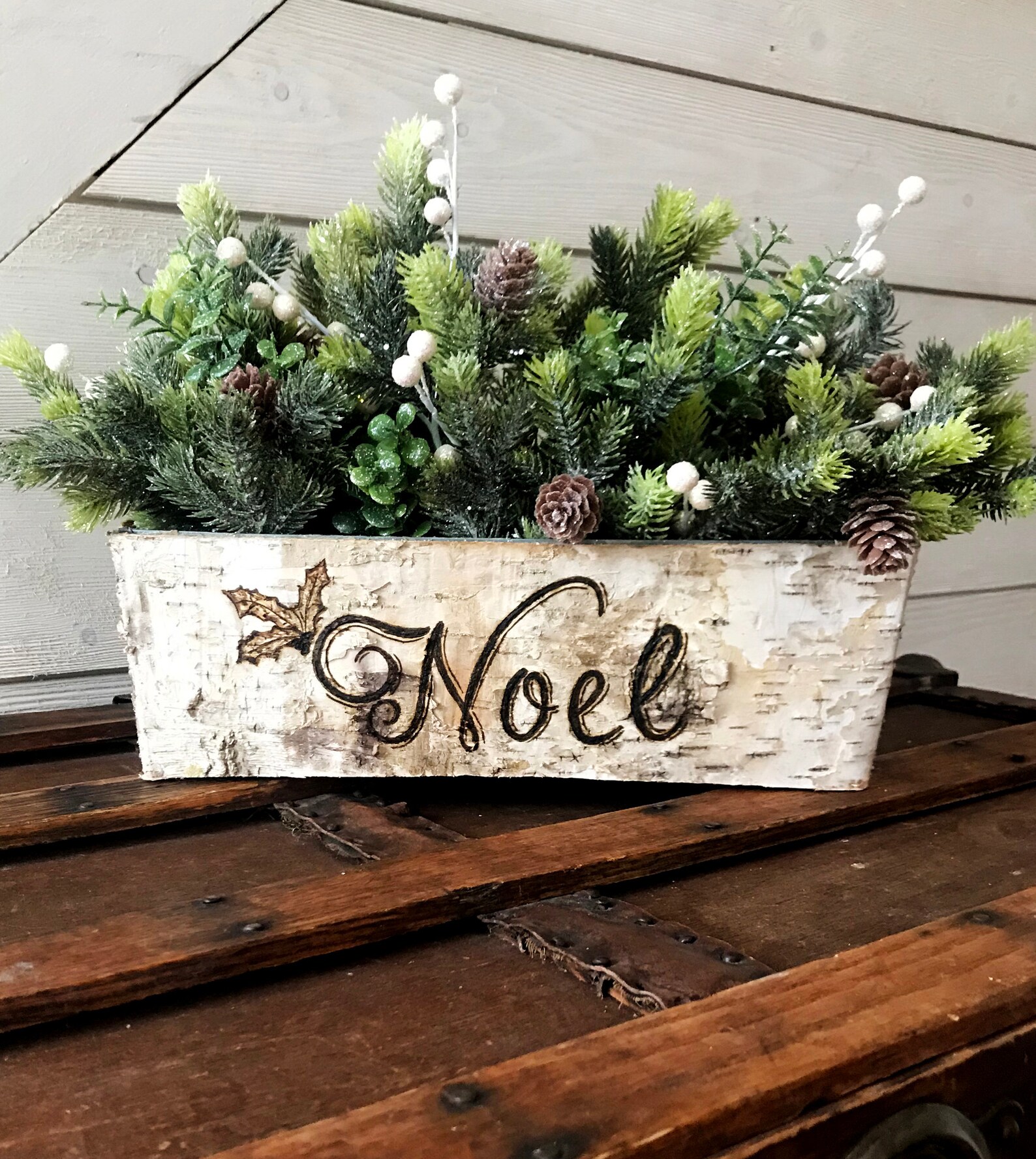 Christmas Vase Noel Vase. Flower Arrangement Winter Table Etsy