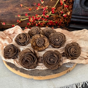 Wood Flowers For Dough Bowl Arrangement, Natural Floral Bowl Filler, Halloween Tables & Fall Centerpieces, Moody Mantles and Tablescapes